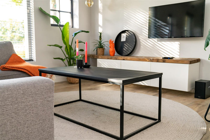 Rechthoekige salontafel Chicago XL zwart 120 cm