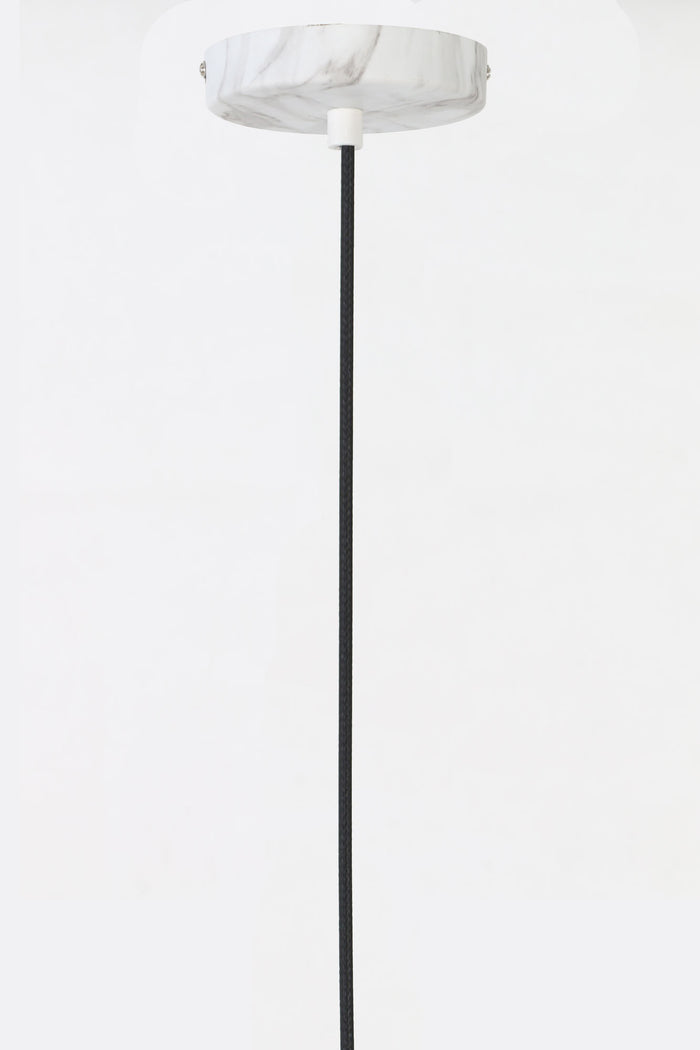 Light & Living Hanglamp Vidar 1L - Wit Marmer Print + Lichtbron