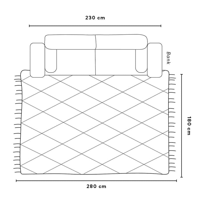 HKliving Zigzag Vloerkleed