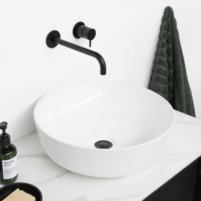 Going Objects - Wastafelmeubel Zwart Rotan - Nestor - Wit Keramiek -