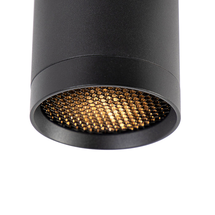 QAZQA Design plafondspot zwart kantelbaar GU10 50mm - Scopio Honey