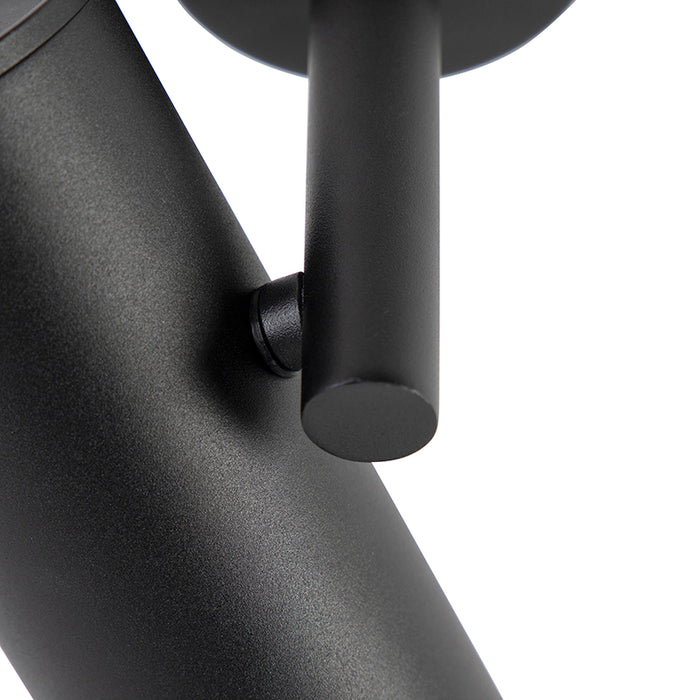 QAZQA Design plafondspot zwart kantelbaar GU10 50mm - Scopio Honey