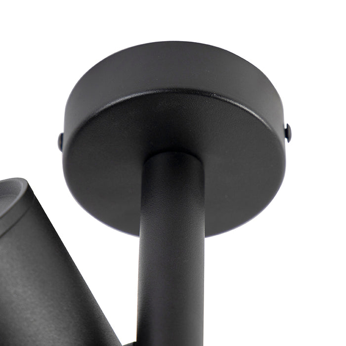 QAZQA Design plafondspot zwart kantelbaar GU10 50mm - Scopio Honey