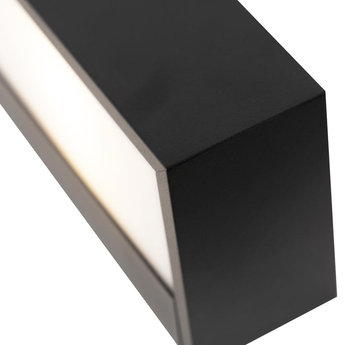 QAZQA Design langwerpige wandlamp zwart 60 cm - Houx