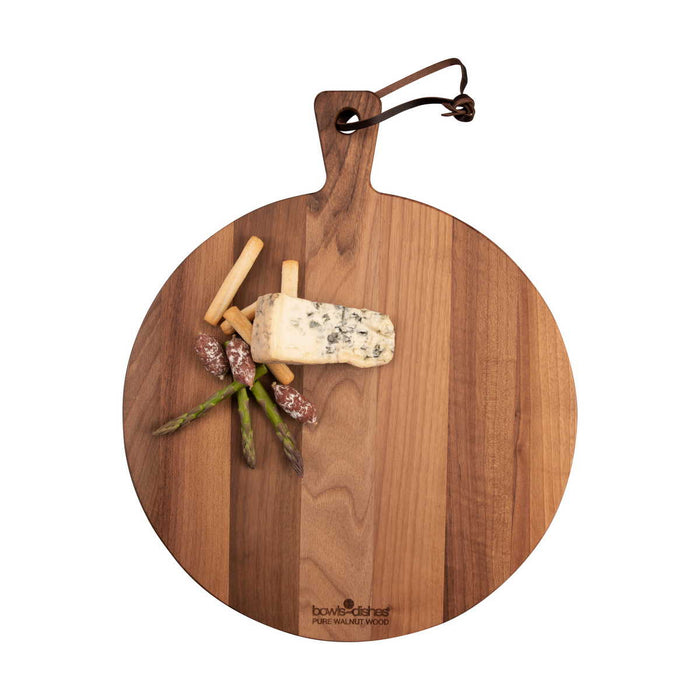 Bowls and Dishes Pure Walnut Wood Serveerplank Ø 30 cm