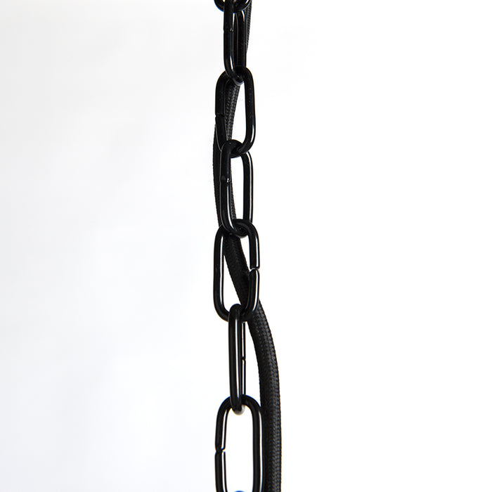 QAZQA Set van 2 industriële hanglampen zwart - Warrior