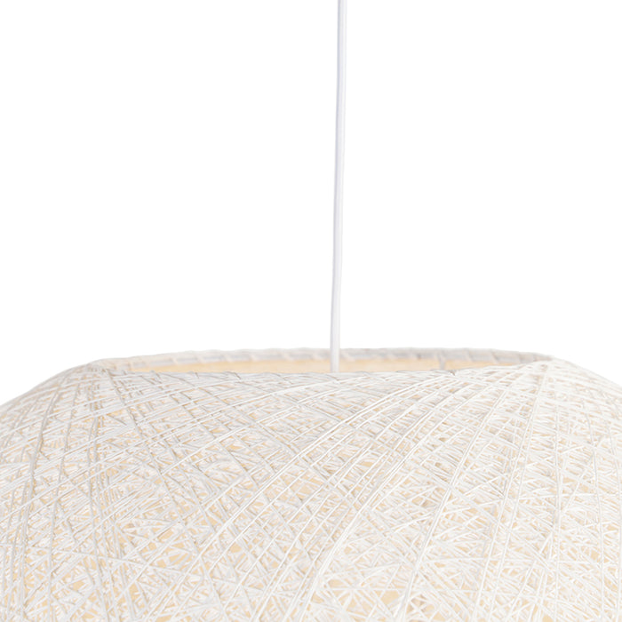 QAZQA Hanglamp corda - Wit - Landelijk - D 800mm