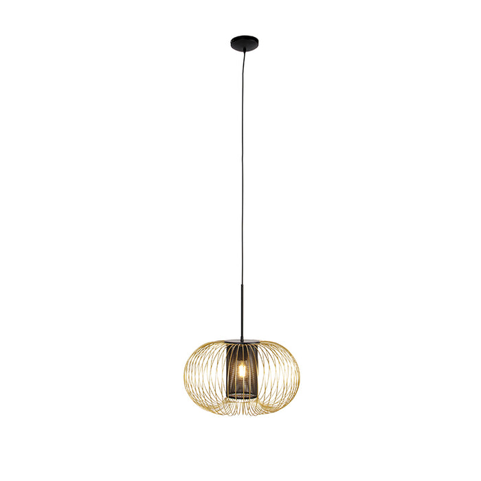 QAZQA Design hanglamp goud met zwart 50 cm - Marnie
