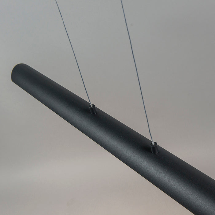 QAZQA Hanglamp zwart met gouden binnenkant incl. LED - Balo 4