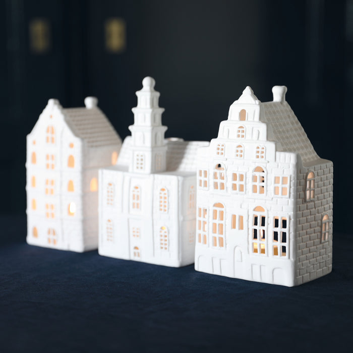 &k amsterdam Grachtenpand Waxinelichthouder