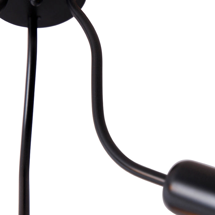 QAZQA Plafondlamp wimme - Zwart - Design - D 28cm