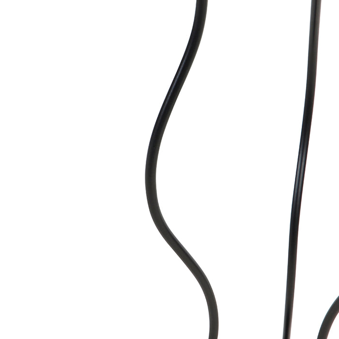 QAZQA Design vloerlamp zwart 3-lichts - Wimme