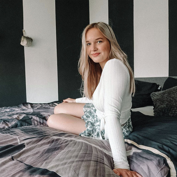 Y-NOT Bladeren Dekbedovertrek 240 x 240 cm