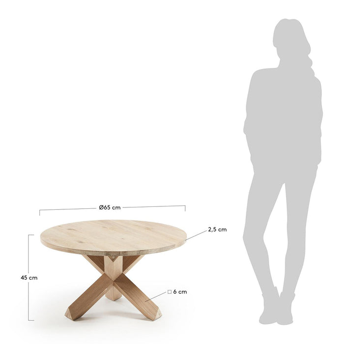 Kave Home Lotus Salontafel Ø 65 cm - Eikenhout
