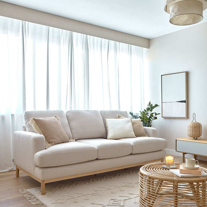 Kave Home Mihaela 3-Zitsbank - Wit