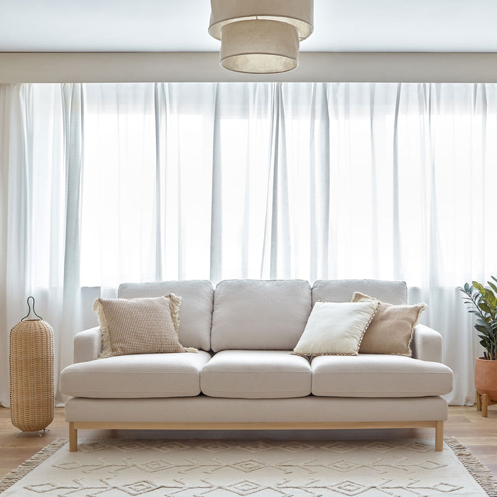 Kave Home Mihaela 3-Zitsbank - Wit