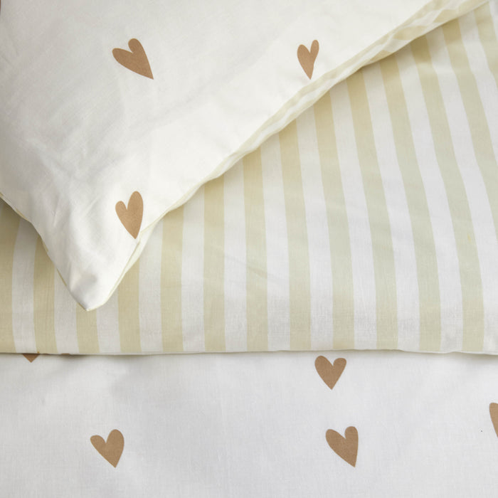 Walra - Dekbedovertrek Lost Hearts - 140x220 - Wit