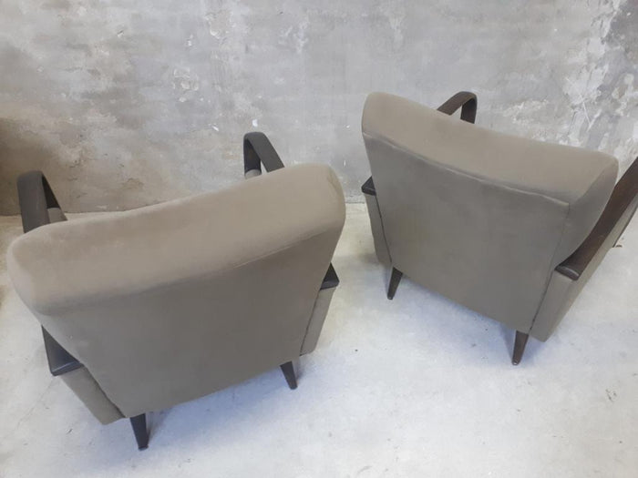 Reliving 2 Vintage Fauteuils 50'S Herbekleed