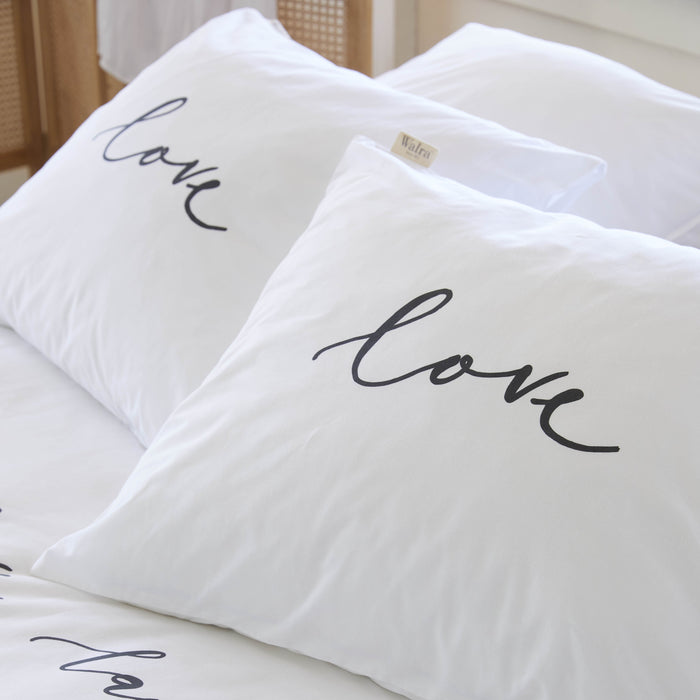 Walra - Dekbedovertrek Lively Love - 240x220 - Wit