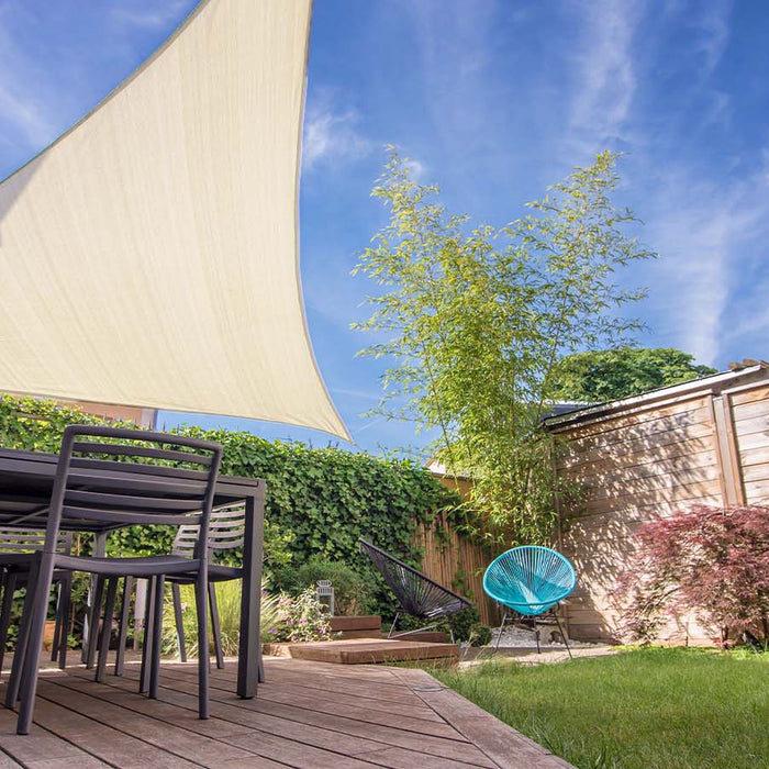 Feel Furniture - Schaduwdoek - Zonwering - Driehoek - 5 m - creme