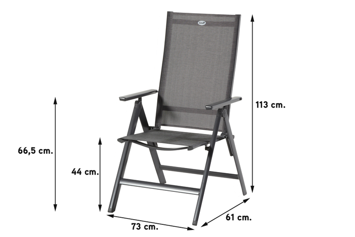 Hartman Aruba|Alma 160 cm. tuinset - 5-delig verstelbaar