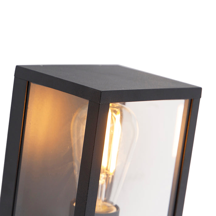 QAZQA Industriële wandlamp zwart 38 cm 2-lichts IP44 - Charlois