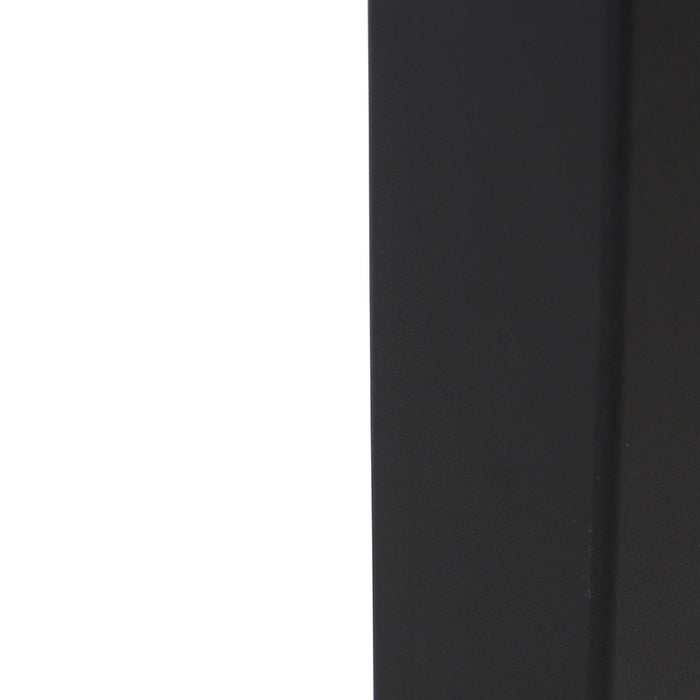 QAZQA Staande buitenlamp zwart met opaal witte kap 50 cm - Denmark