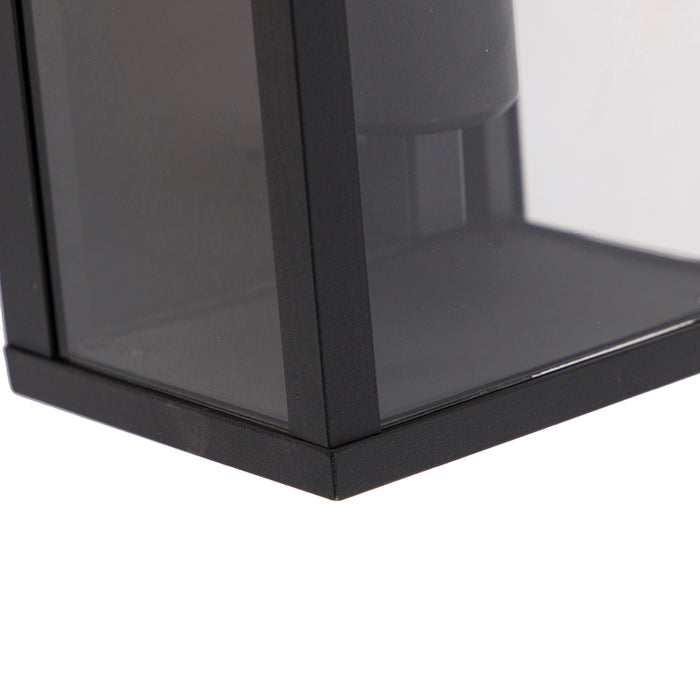 QAZQA Industriële wandlamp zwart 26 cm IP44  - Charlois