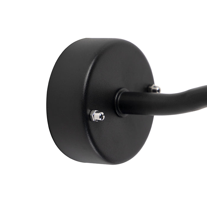 QAZQA Buitenwandlamp zwart met glas IP44 - Munich