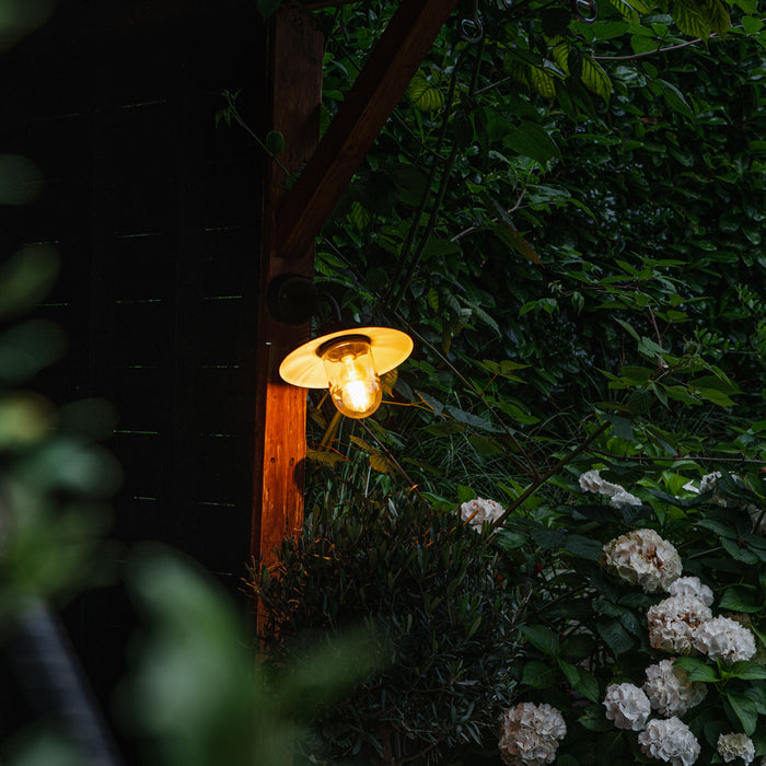 QAZQA Buitenwandlamp zwart met glas IP44 - Munich