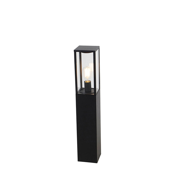 QAZQA Industriële staande buitenlamp zwart 80 cm IP44 - Charlois