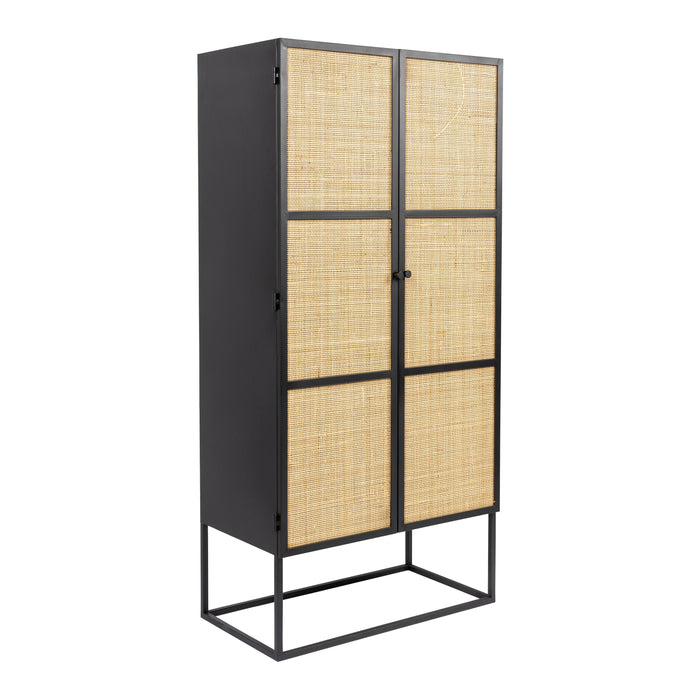 by fonQ Wave Opbergkast - H 145 x B 70 cm - Zwart