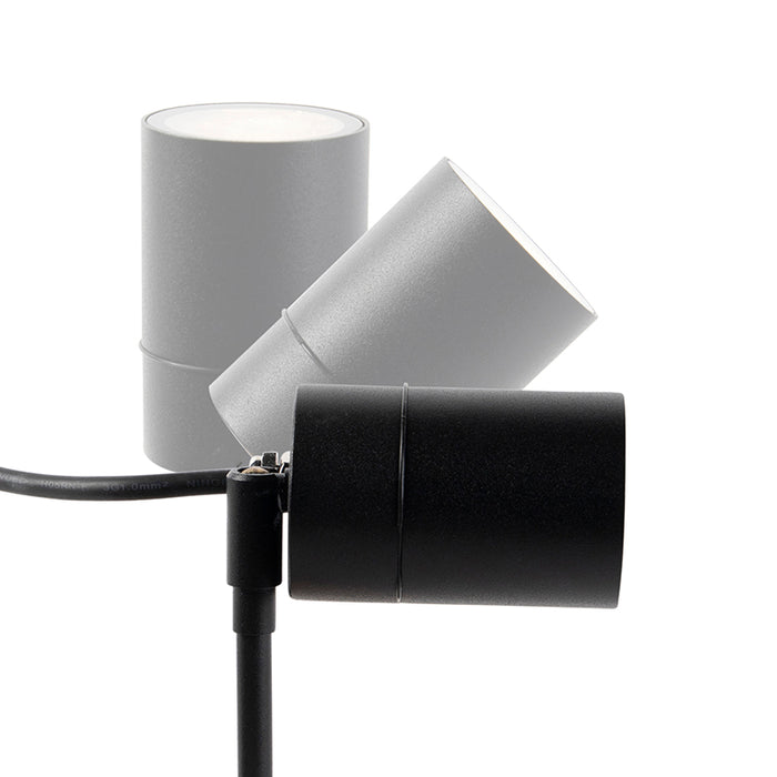 QAZQA Prikspot zwart verstelbaar IP44 - Solo