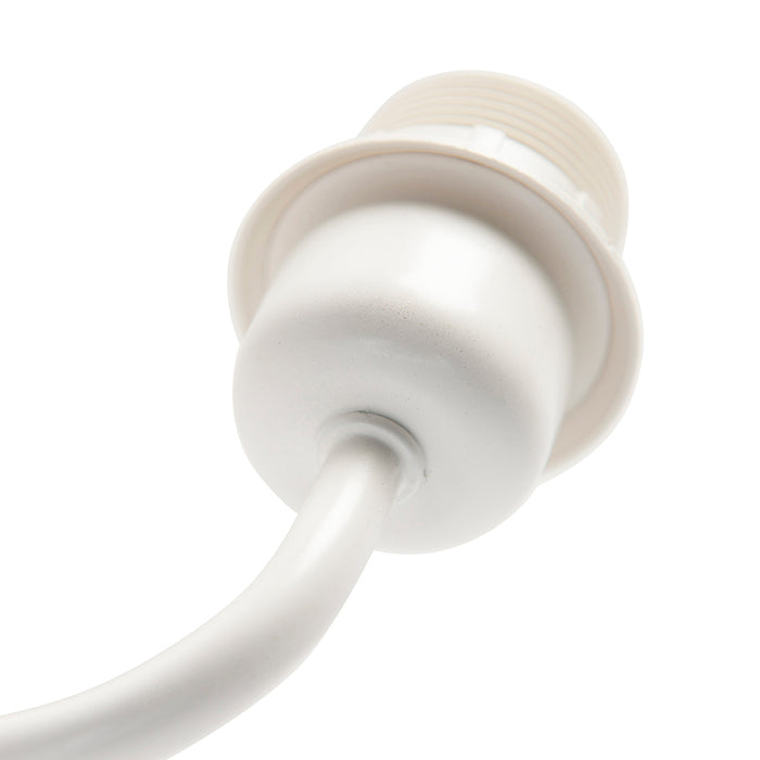 QAZQA Wandlamp wit met E27 fitting zonder kap - Matt