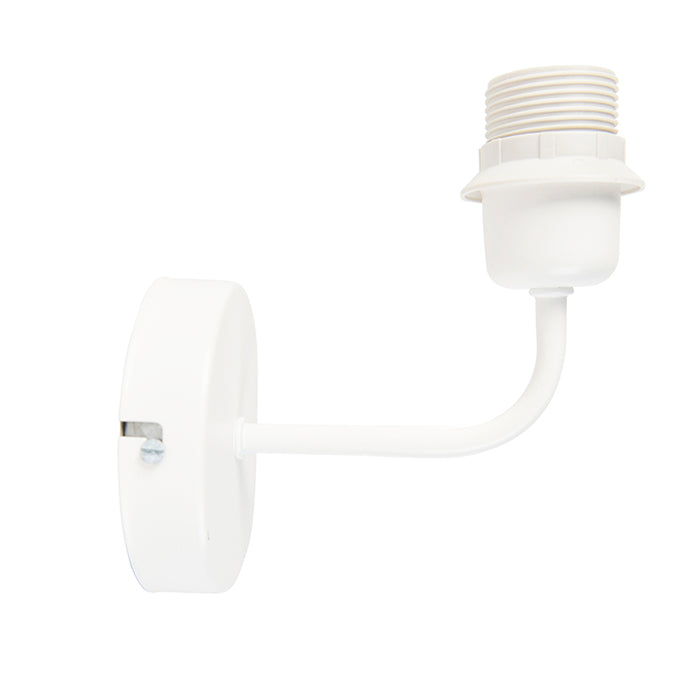 QAZQA Wandlamp wit met E27 fitting zonder kap - Matt