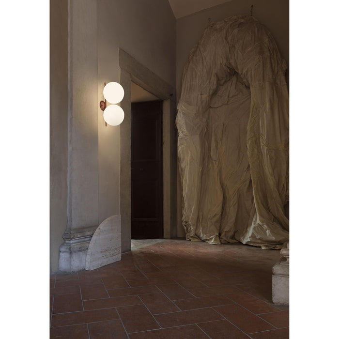 Flos IC Lights C|W2 Double wandlamp messing