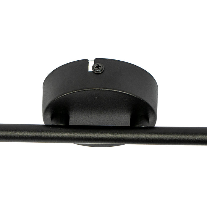 QAZQA Plafondspot zwart met zwarte kap 2-lichts verstelbaar - Hetta