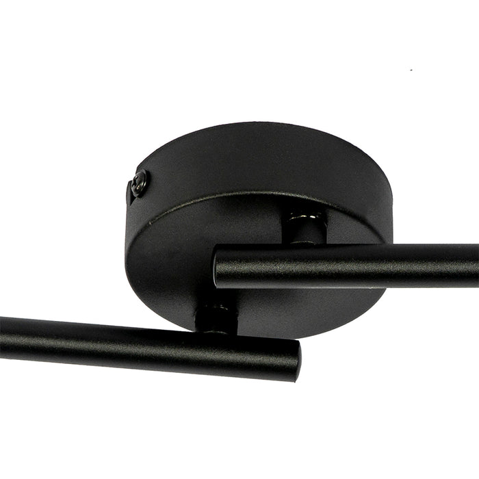 QAZQA Moderne plafondlamp zwart 89,5 cm 4-lichts verstelbaar - Hetta