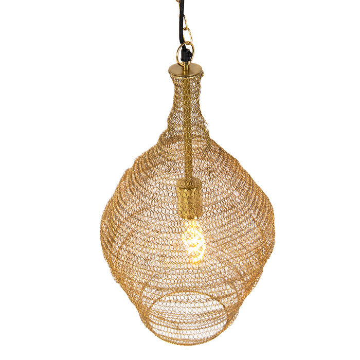 QAZQA Oosterse hanglamp goud 30 cm - Nidum