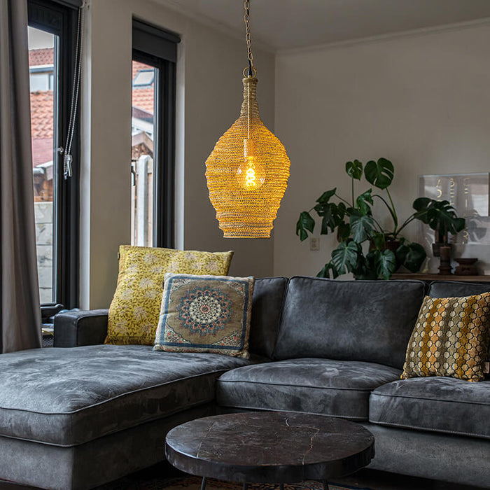 QAZQA Oosterse hanglamp goud 30 cm - Nidum