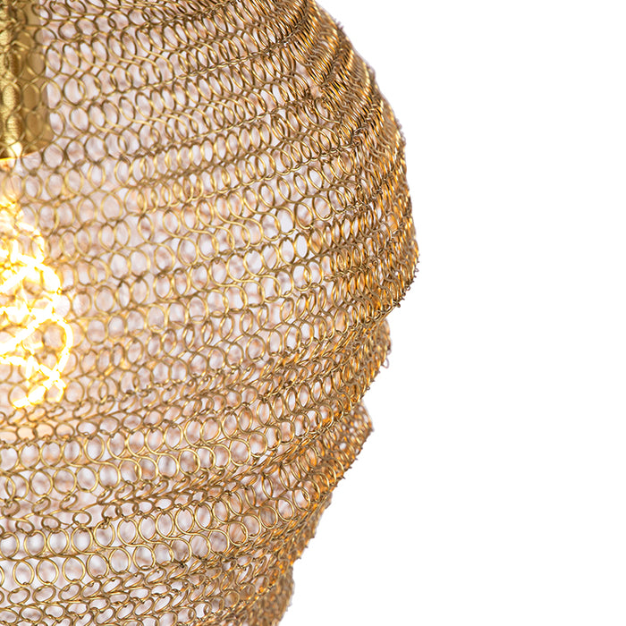 QAZQA Oosterse hanglamp goud 30 cm - Nidum