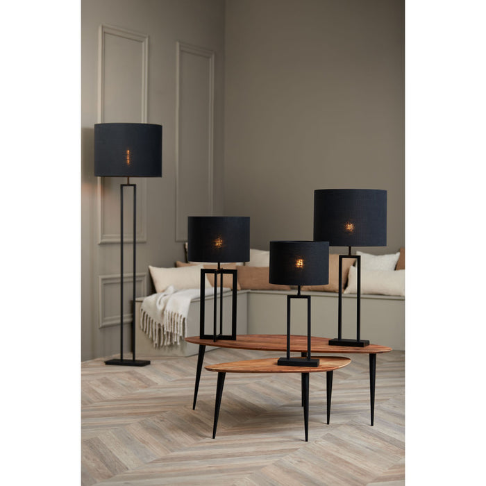 Light & Living Cilinder Lampenkap Livigno - Zwart - Ø30x21cm