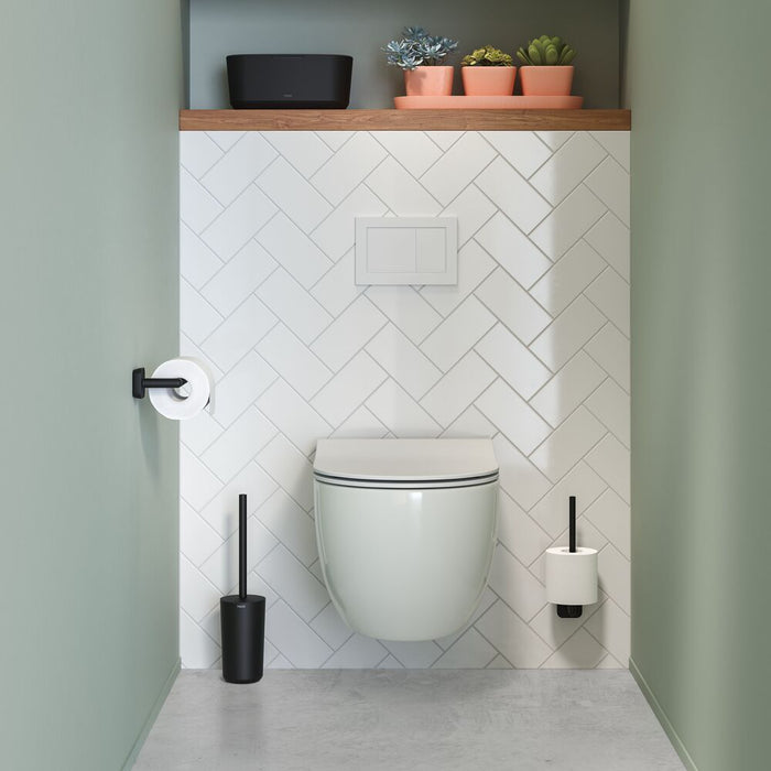 Tiger Carv Toiletborstel met Houder - Zwart