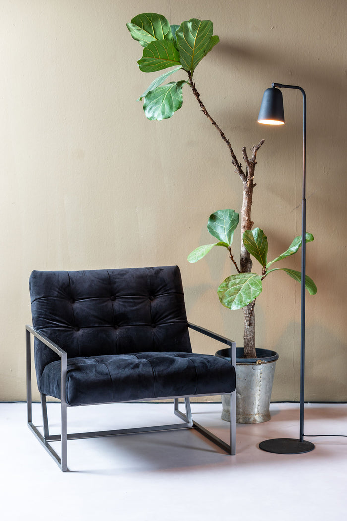 Light & Living Vloerlamp Kiara - Zwart - 34x23x148cm