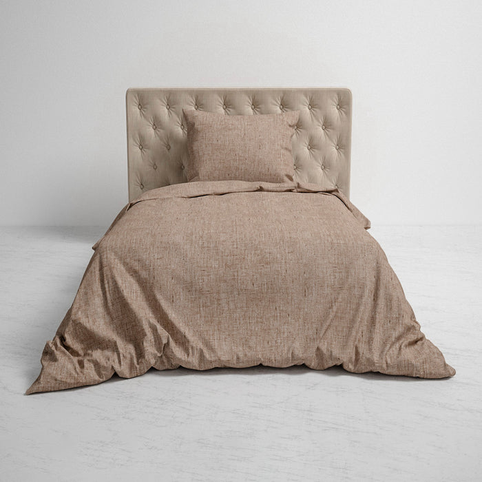 Heckett & Lane Franela Dekbedovertrek 140 x 200TC/220 cm - Taupe