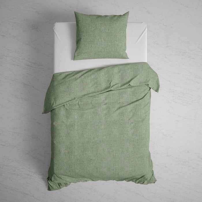 Heckett Lane Dekbedovertrek Flanel Franela - bottle green