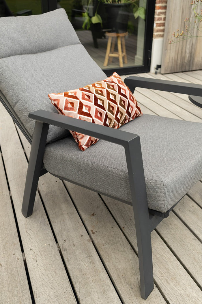 VDG Azoren loungestoel verstelbaar - Antraciet