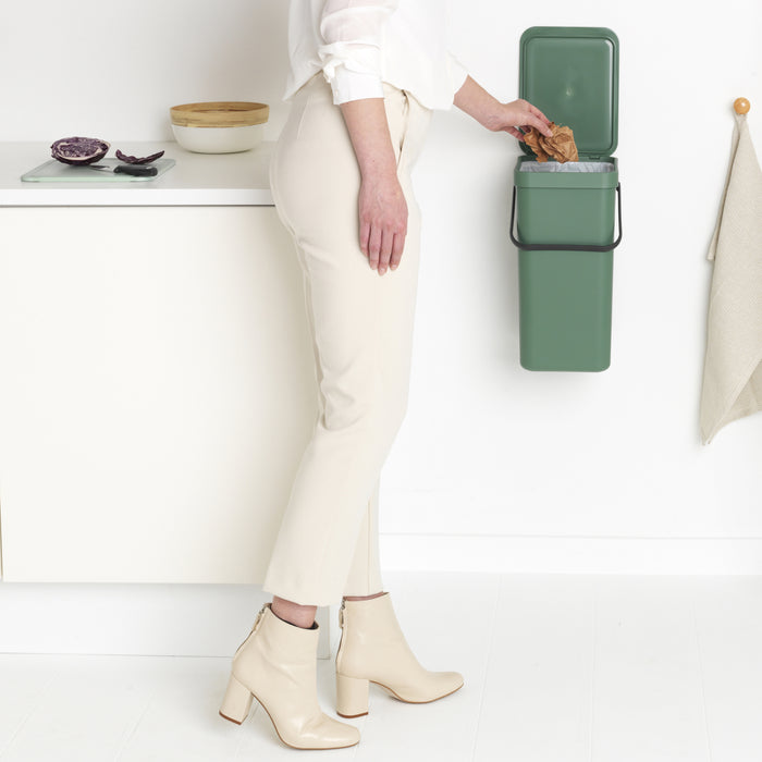 Brabantia Sort & Go Afvalemmer / Opberger 16 Liter - Groen