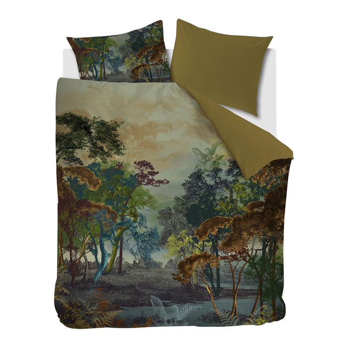 Kardol Forest Gate Dekbedovertrek 200 x 200/220 cm - Olijfgroen