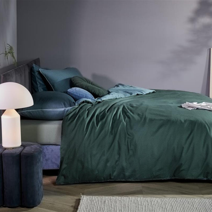 Kardol Richmond Dekbedovertrek 200 x 200/220 cm - Blauw/groen